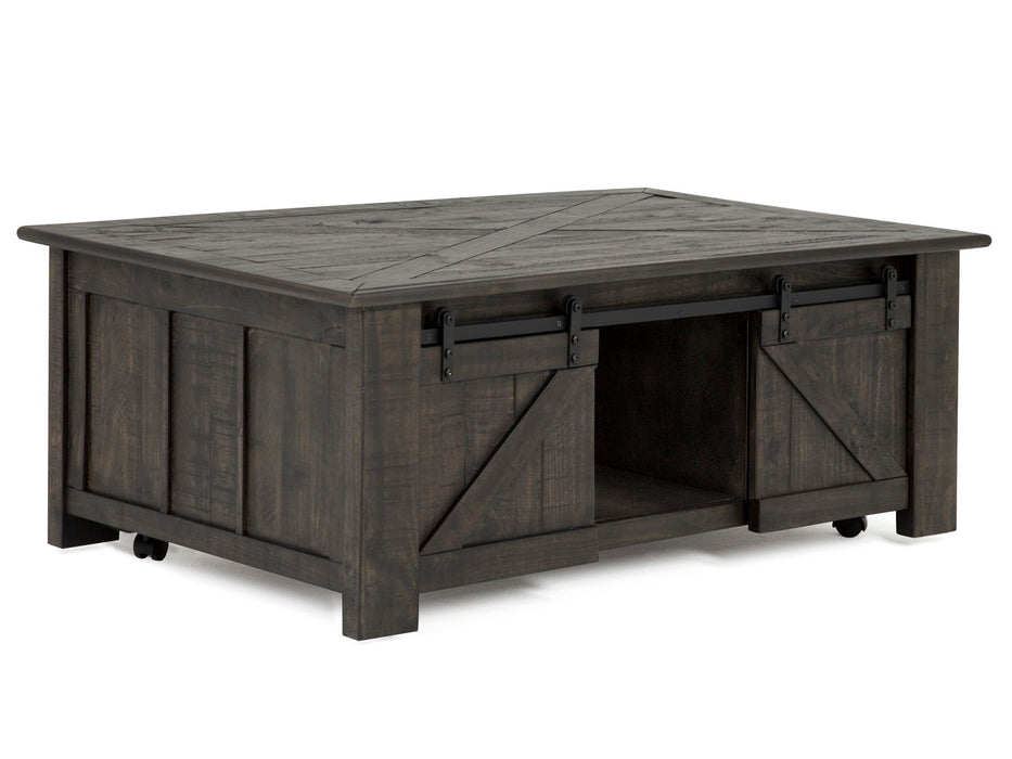 Garrett - Rectangular Lift-top Cocktail Table With Casters - Weathered Charcoal