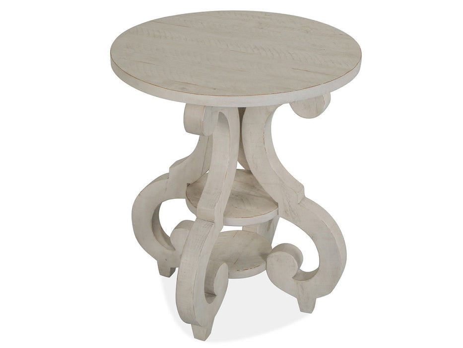 Bronwyn - Round Accent Table - Alabaster