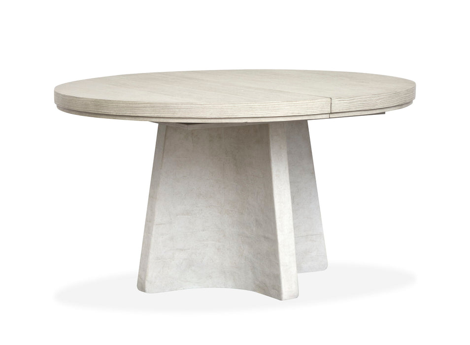 Lorelei - Extendable 54" Round Dining Table - Misty Cloud