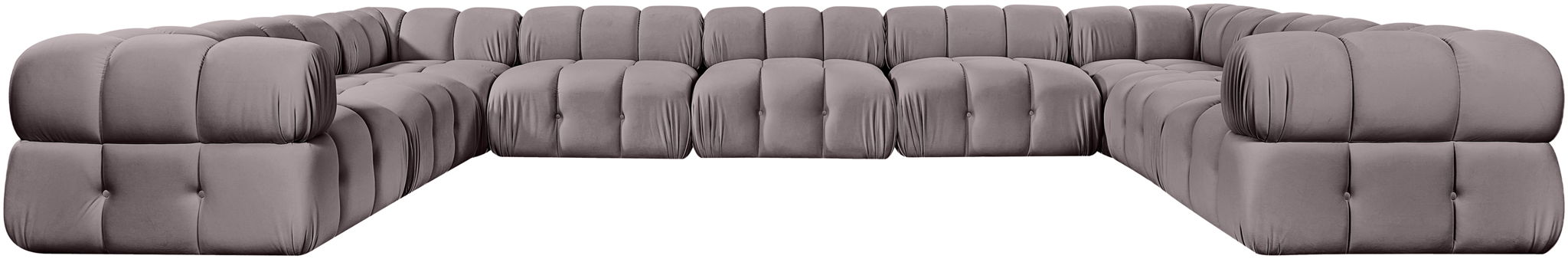 Orin - Velvet Performance Fabric Upholstered 9 Piece Sectional