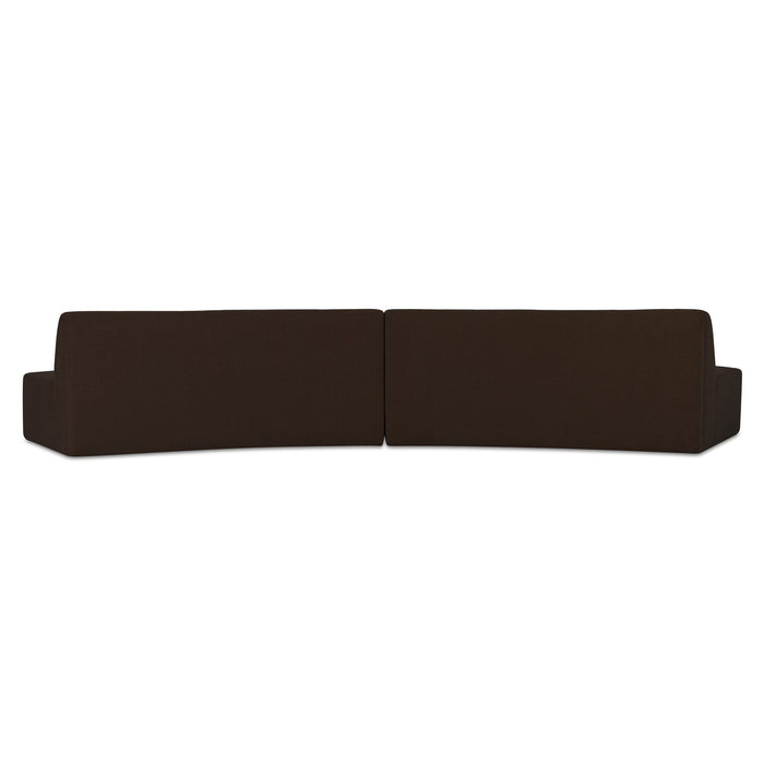 Naomi - 2 Piece Convex Modular Sectional - Dark Brown