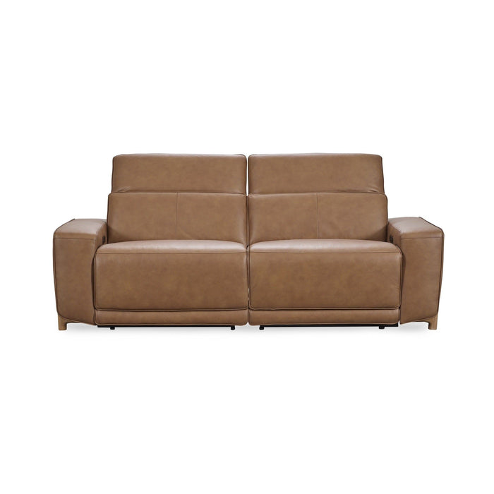Kadon - Leather Power Recliner Sofa - Tan