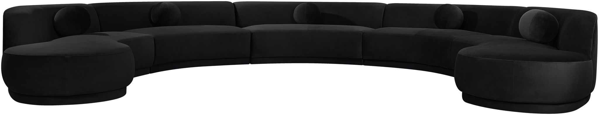 Avra - 192" Velvet Performance Fabric Upholstered Sectional