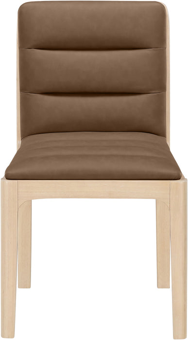 Ellis - Vegan Leather Upholstered Dining Chair (Set of 2) - Natural Base