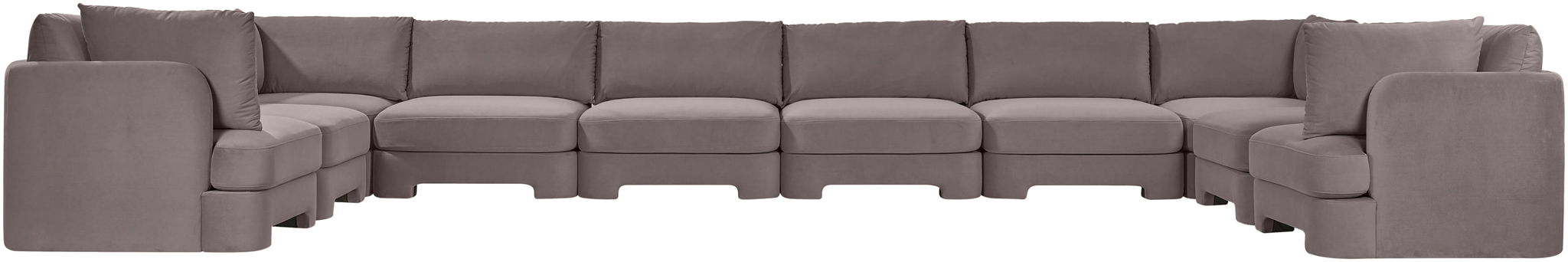 Hammond - Velvet Performance Fabric Upholstered 10 Piece Sectional