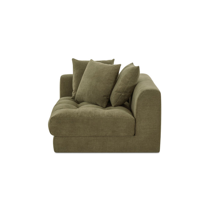 Davie - Left Arm Facing Chair - Olive Green