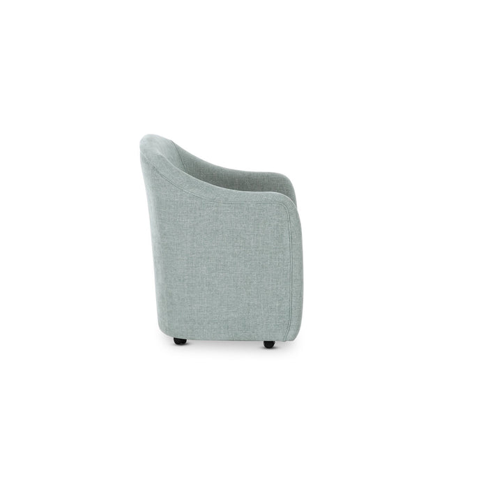 Drava - Rolling Dining Chair - Light Blue