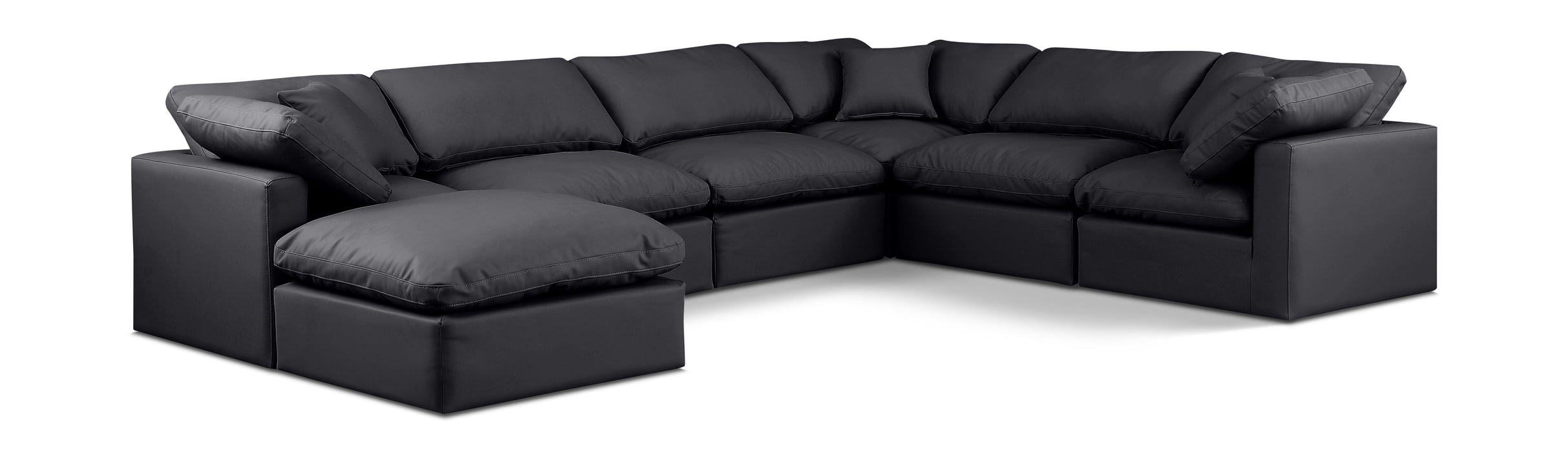 Indulge - Faux Leather 7 Piece Modular Sectional