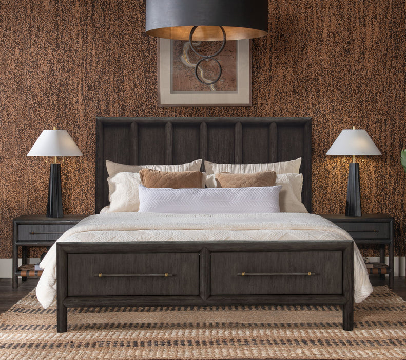 Dorsey Wd CK Strg Bed - Bs Gry
