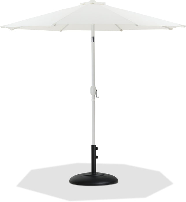 Fiji - Aluminum Patio Umbrella With Round Black And White Base