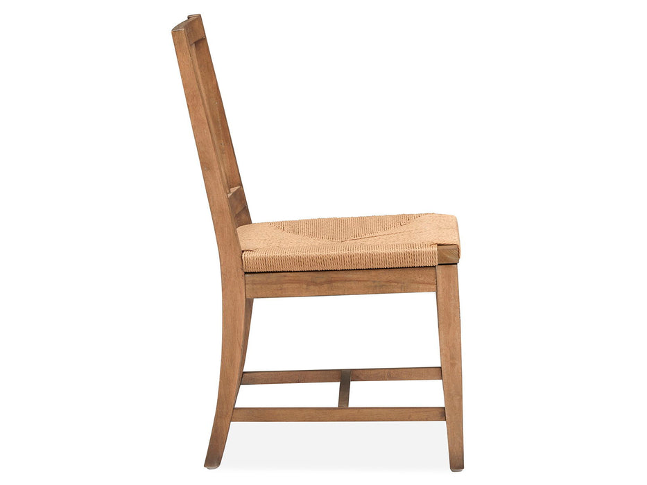 Lindon - Dining Side Chair With Paper Cord Seat (Set of 2) - Light Brown
