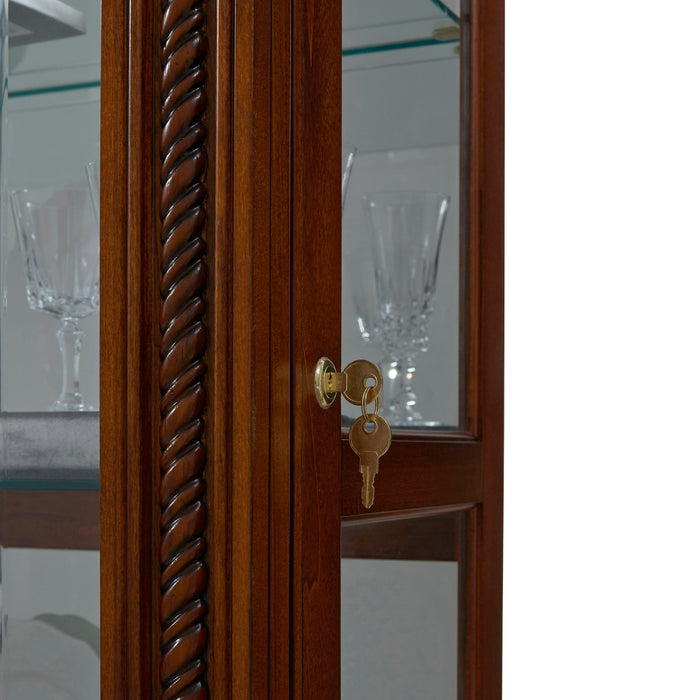 PFC Curios - Lighted Sliding Door 5 Shelf Curio Cabinet