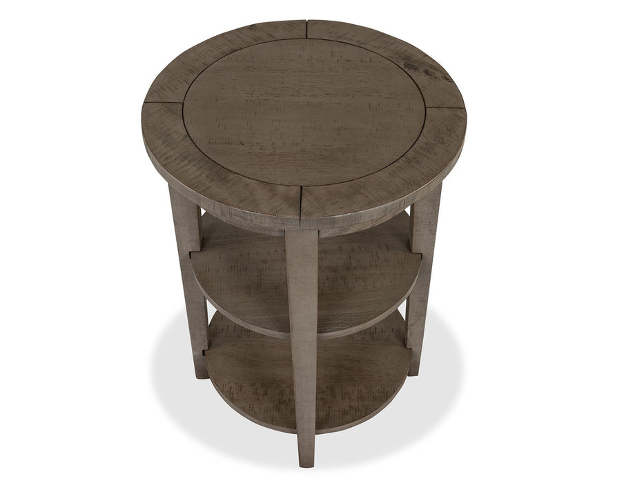 Paxton Place - Round Accent End Table - Dovetail Gray