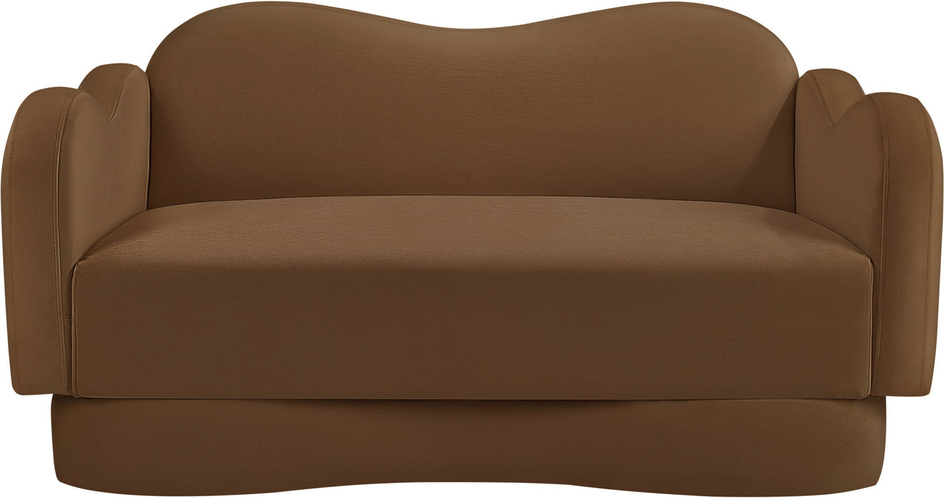 Bloom - Velvet Loveseat - Saddle