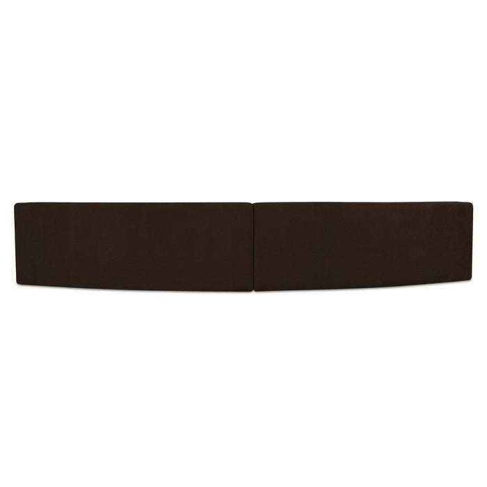 Naomi - 2 Piece Concave Modular Sectional - Dark Brown