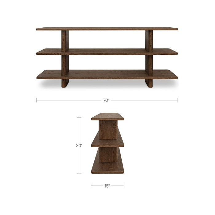 Casey - Small Standard Bookcase - Dark Brown