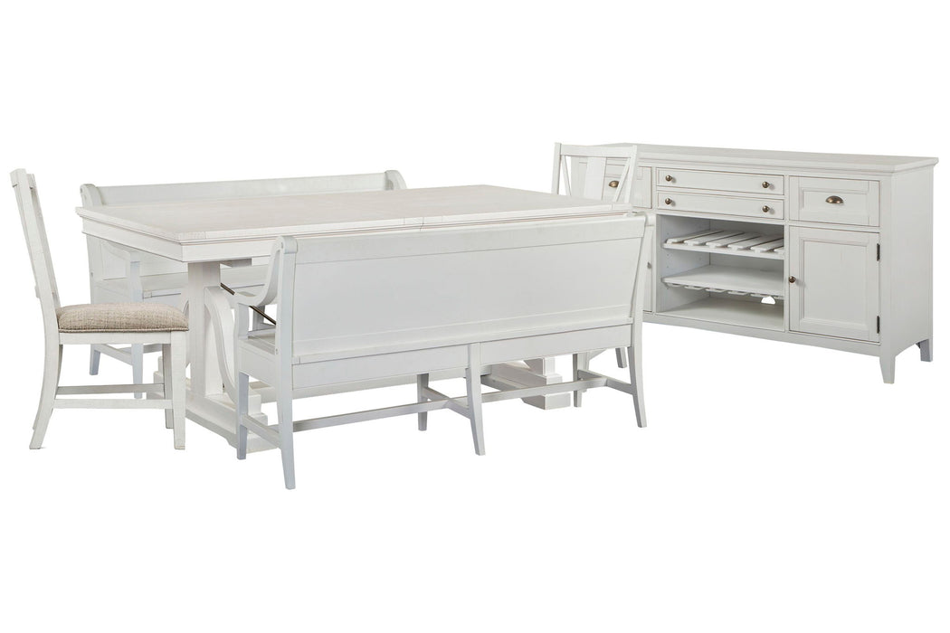 Heron Cove - Extendable Trestle Dining Table Set