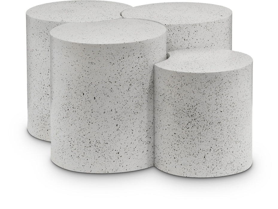 Dimple - 20" 4 Piece Modular Coffee Table - Terazzo Finish