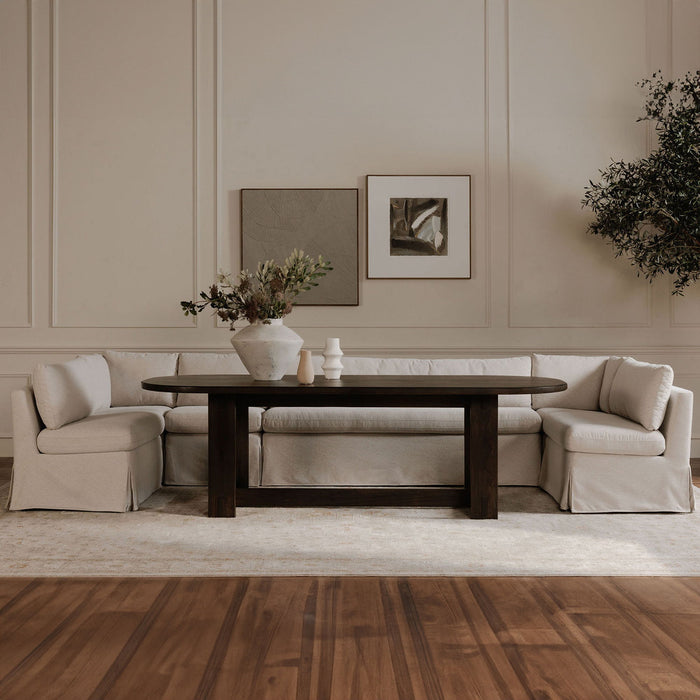 Fable - Slipcover Dining Banquette U-Shape Sectional - Beige
