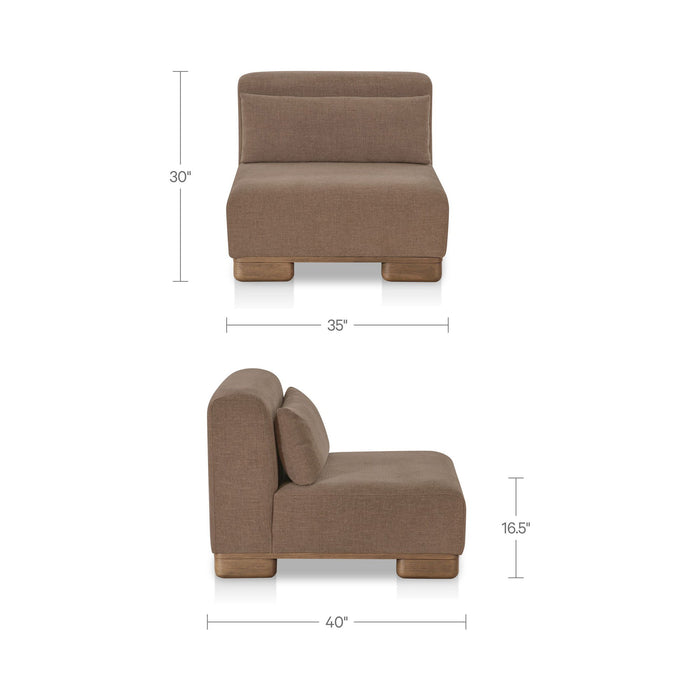 June - Slipper Chair - Dark Brown