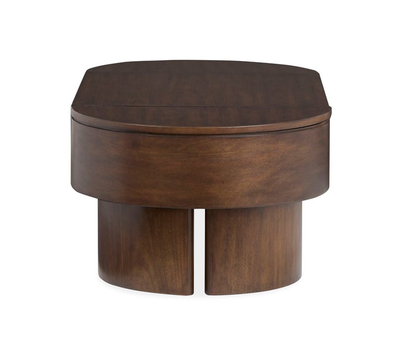 Holloway - Oval Lift Top Cocktail Table - Toasted Almond