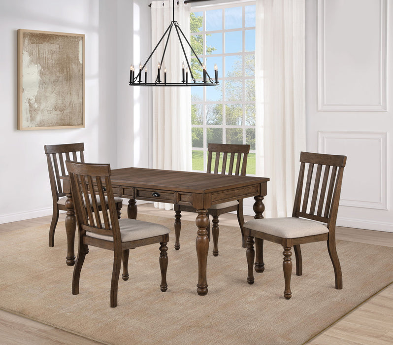 Joanna - Dining Set With Brown Table