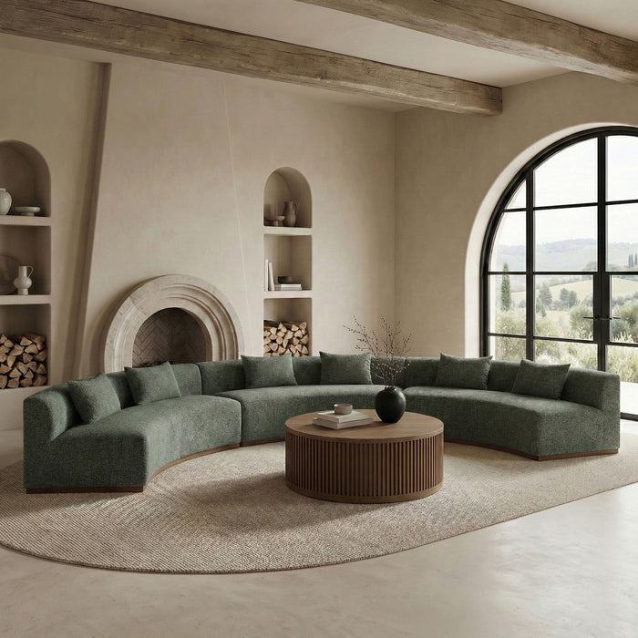 Avanti - Chenille Fabric Upholstered 3 Piece Modular Sectional