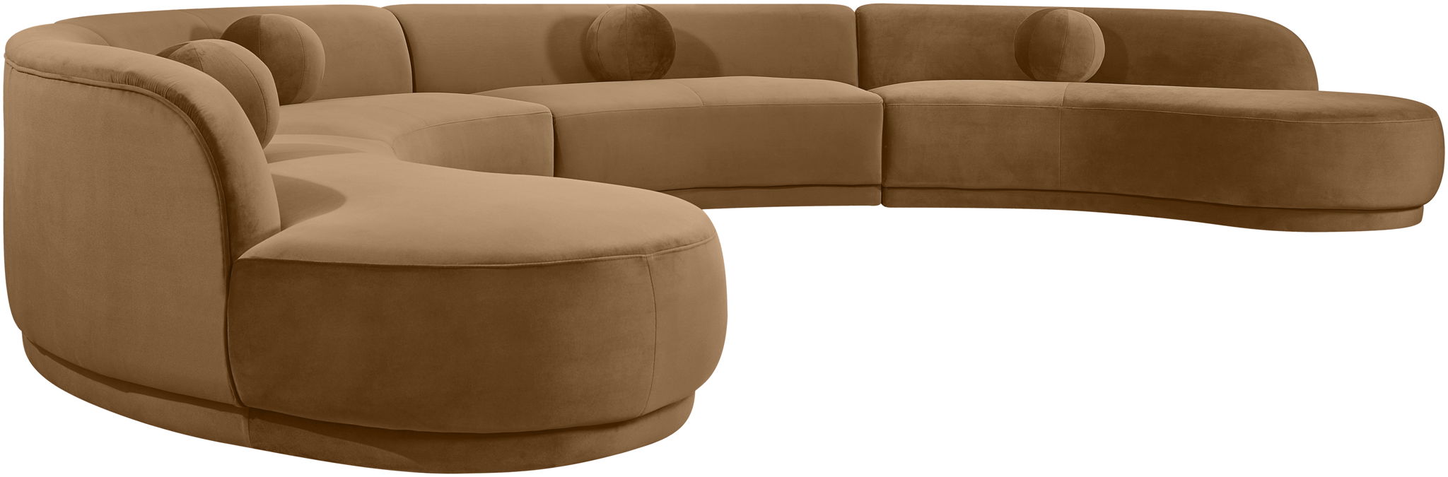 Avra - 189" Velvet Performance Fabric Upholstered Sectional