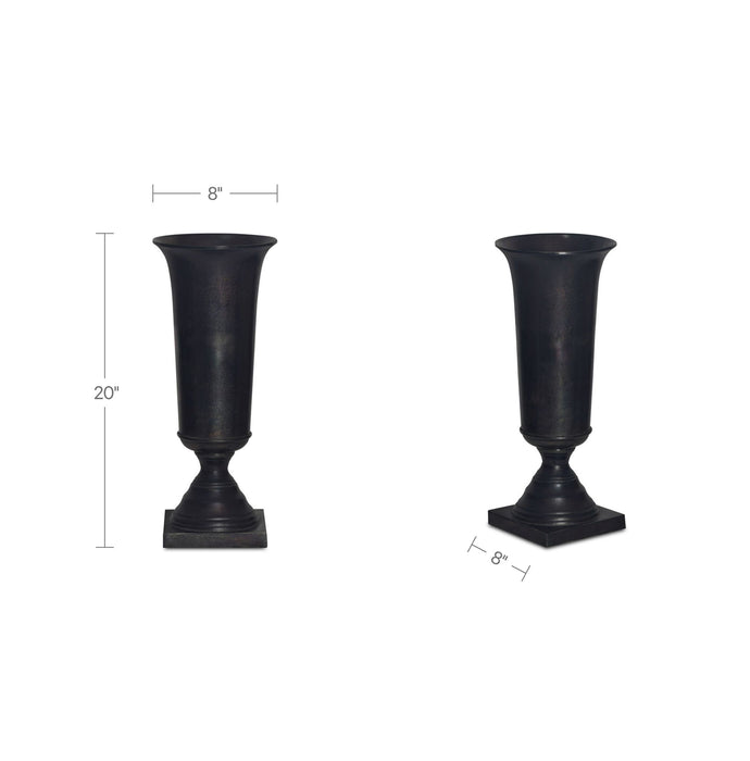 Cassia - Cast Aluminum Vase - Black