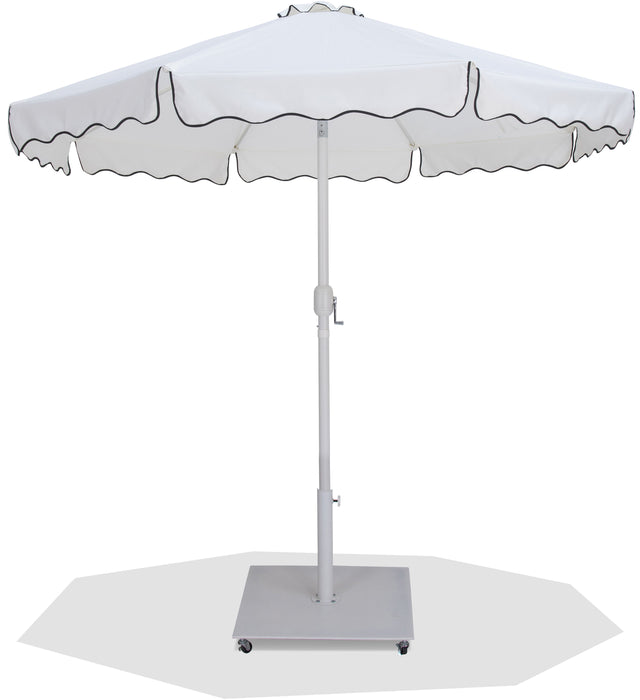 Amalfi - Aluminum Patio Umbrella - White Base / White Pole
