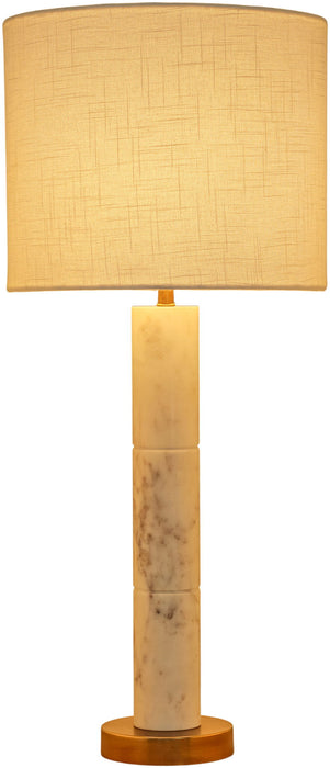 Opaline - Linen Textured Fabric And Brass Table Lamp