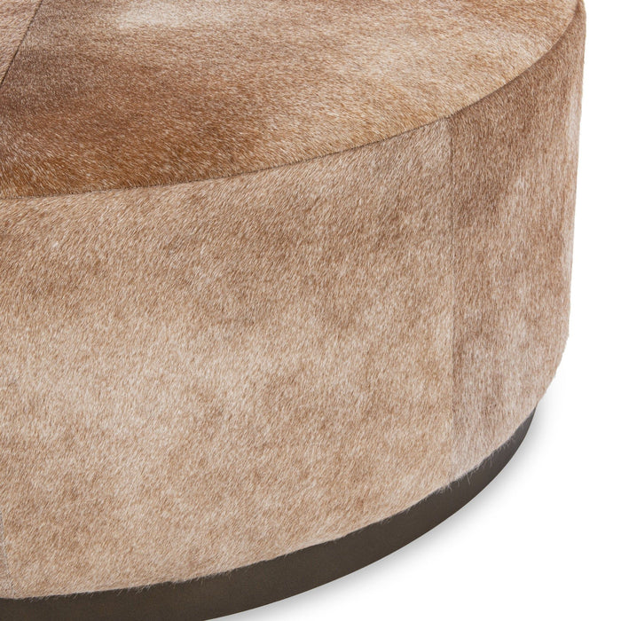 Andre - 40" Round Ottoman - Canyon Dust