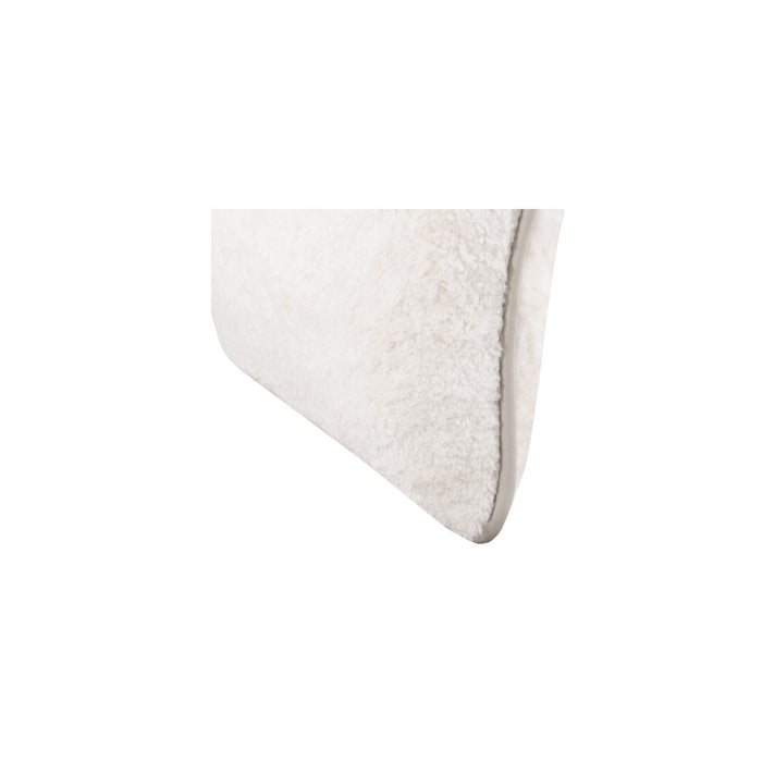 Carr - 20'' Cushion Faux Fur - Cream / White