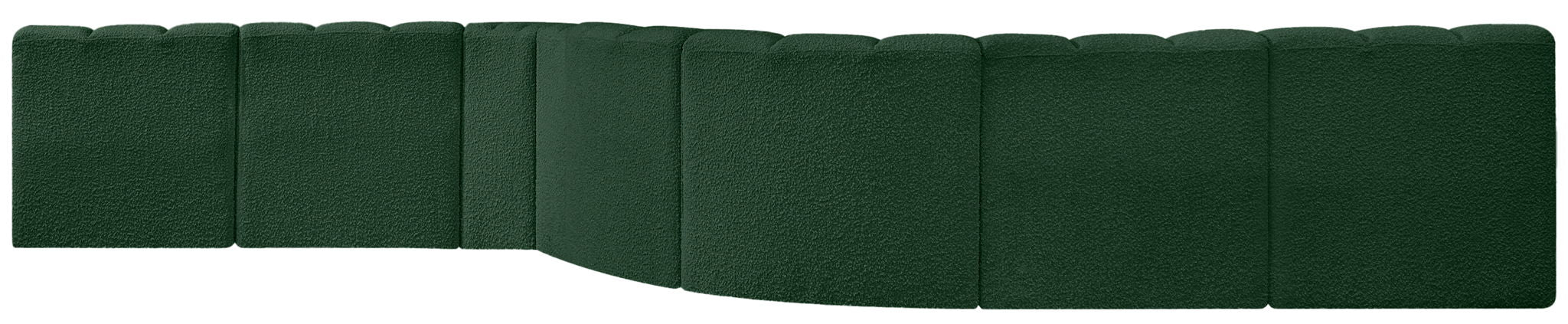 Arc - Boucle Fabric 8 Piece Curved Modular Sofa