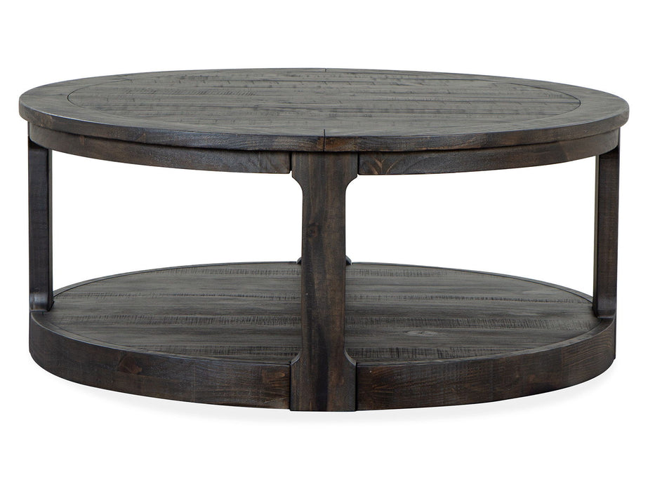 Boswell - Round Cocktail Table (With Casters) - Peppercorn