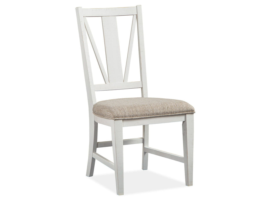 Heron Cove - Dining Side Chair With Upholstered Seat (Set of 2) - Chalk White