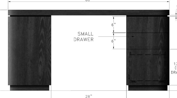 Elora Dbl Pedestal Desk - Jet