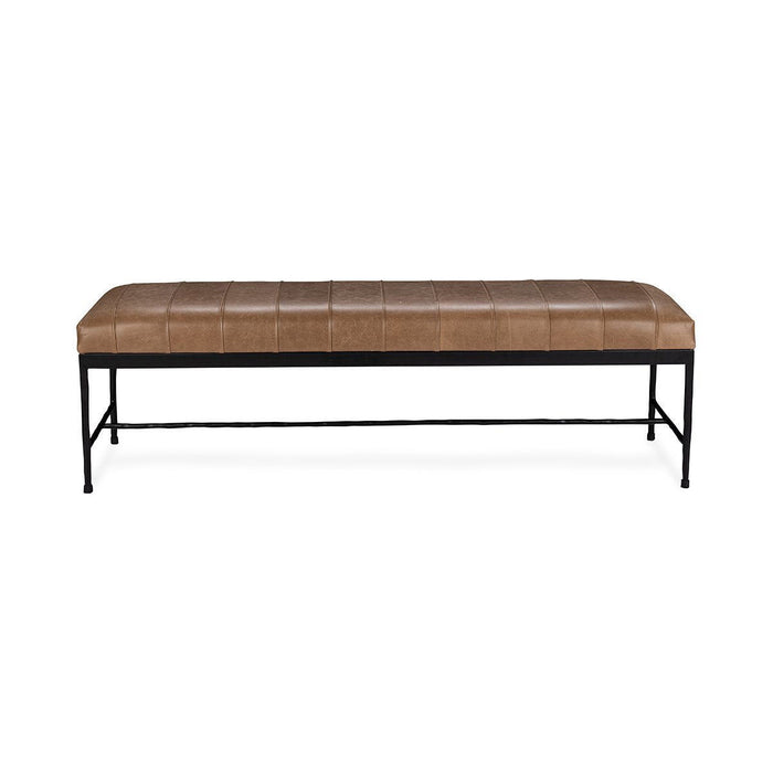 Madeleine - Leather Bench - Dune Walnut