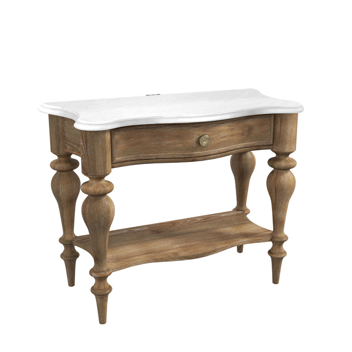Weston Hills - Bedside Table With Storage Drawer - Natural