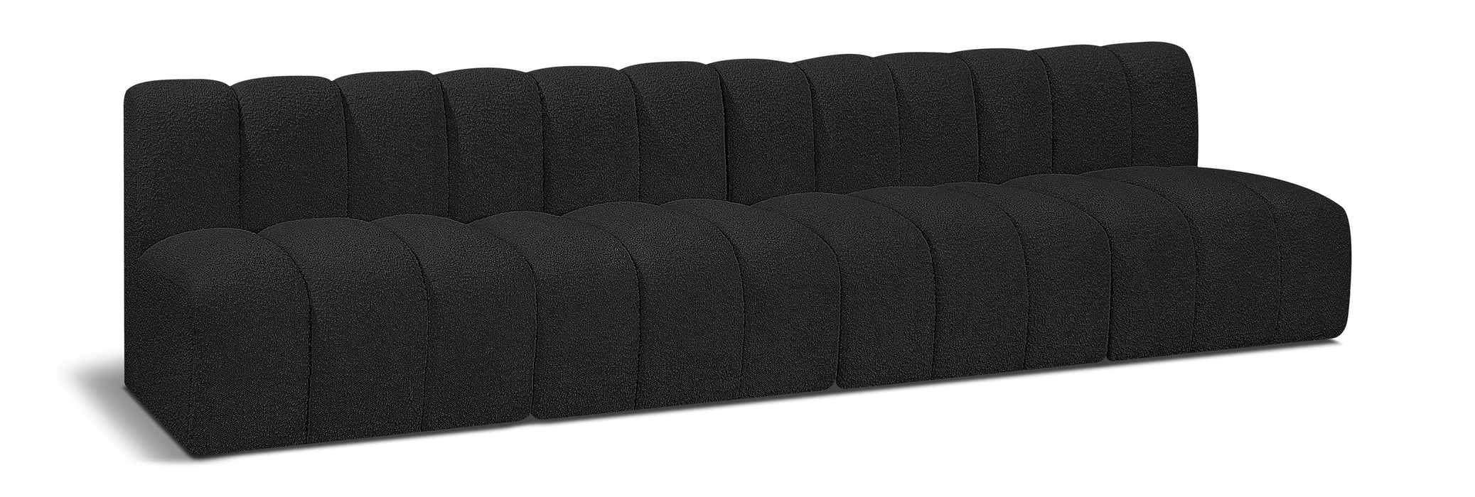 Arc - Boucle Fabric 4 Seats Modular Sofa