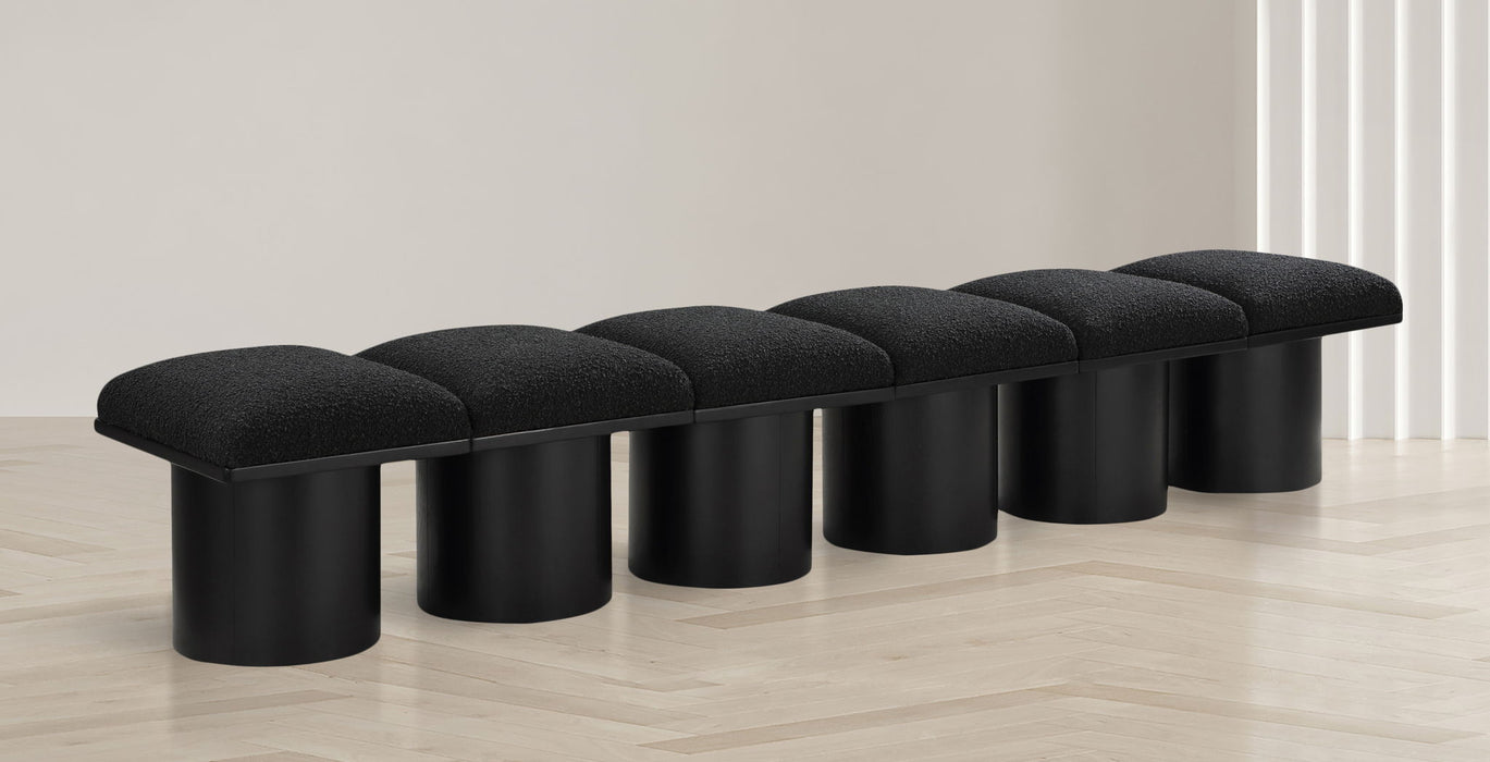 Pavilion - 6 Piece Modular Bench With Black Base
