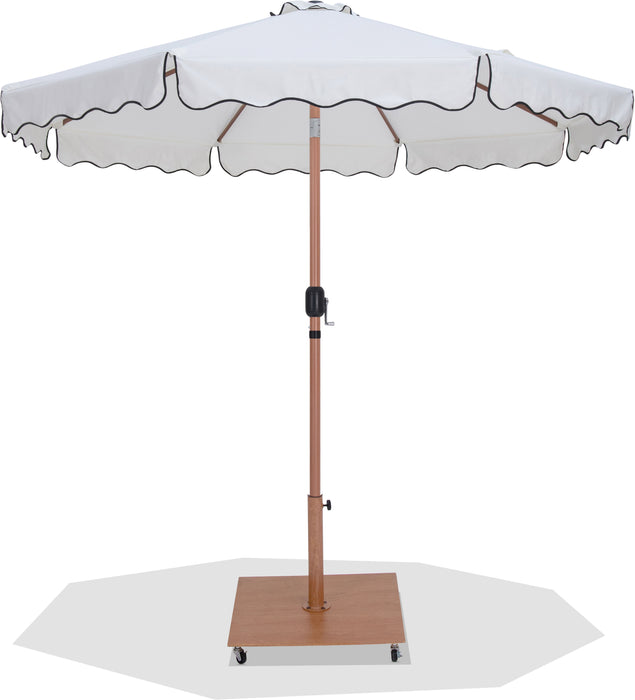 Amalfi - Aluminum Patio Umbrella - Light Brown Base / Light Brown Pole