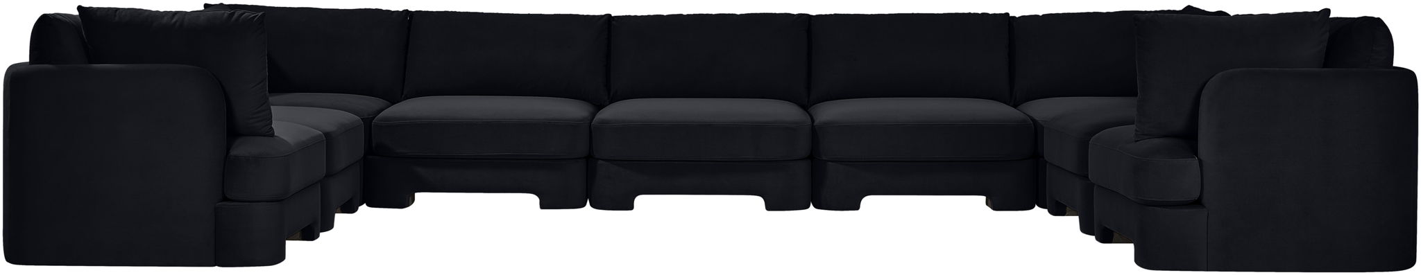 Hammond - Velvet Performance Fabric Upholstered 9 Piece Sectional
