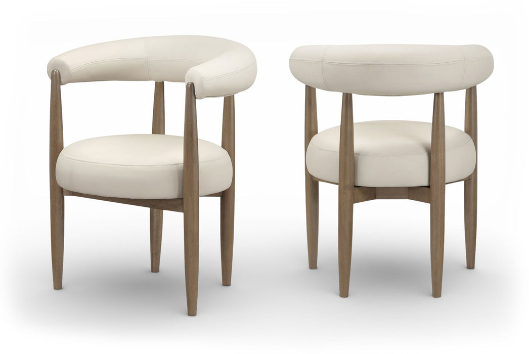 Sable - Vegan Leather Upholstered Dining Chair (Set of 2) - Brown Base