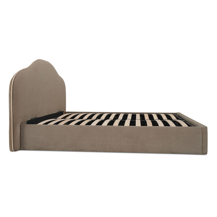 Maggie - King Storage Bed - Taupe