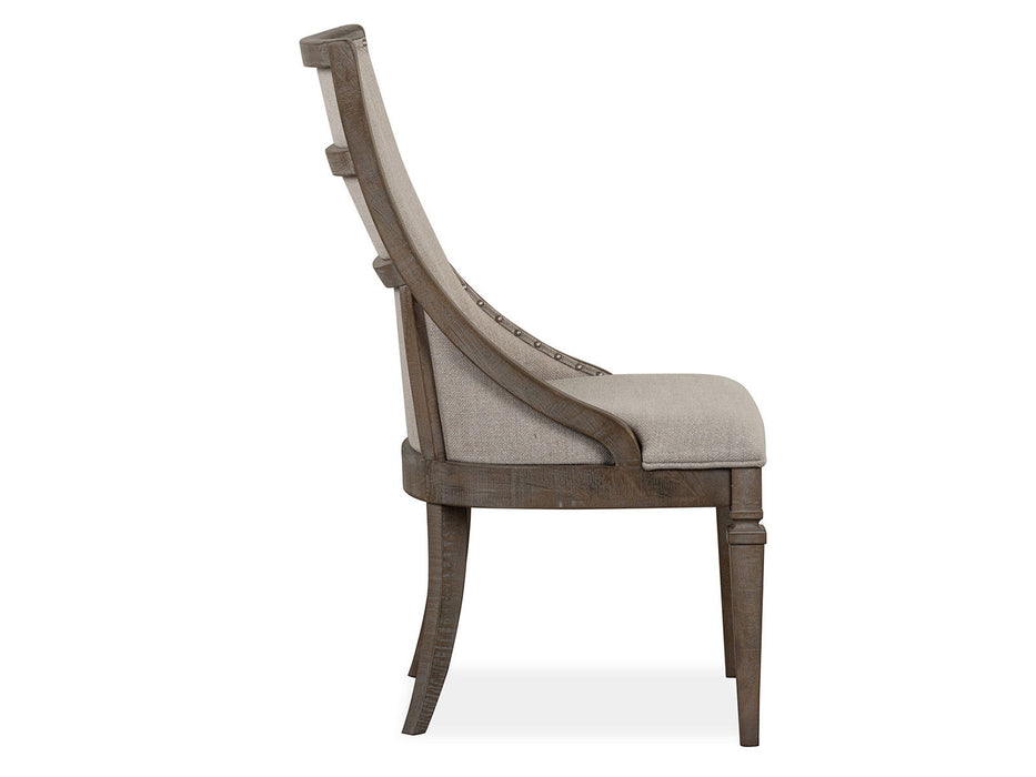 Lancaster - Dining Arm Chair With Upholstered Seat & Back (Set of 2) - Dovetail Gray