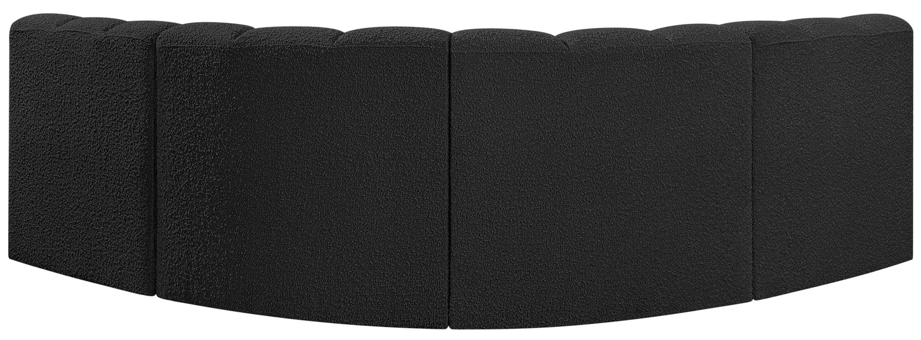 Arc - Boucle Fabric 4 Piece Corner Modular Sofa