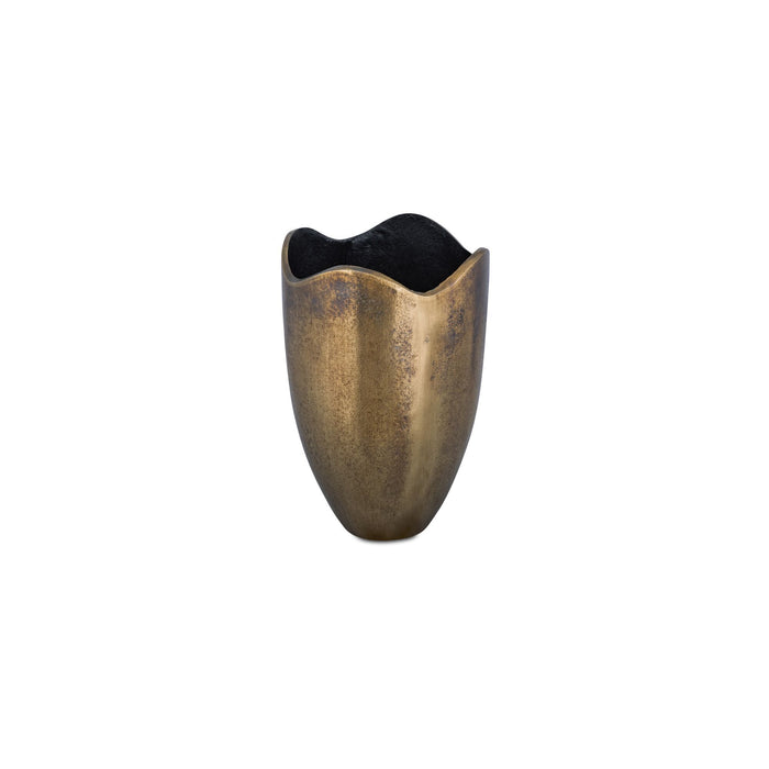 Athena - Cast Aluminum Vase - Antique Brass