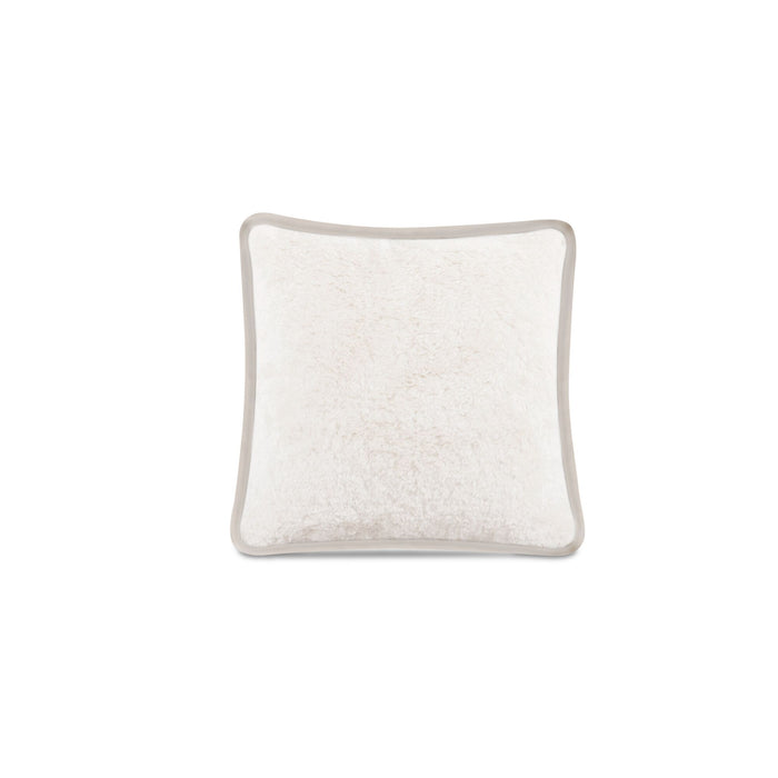 Carr - 25" Cushion - Faux Fur Cream