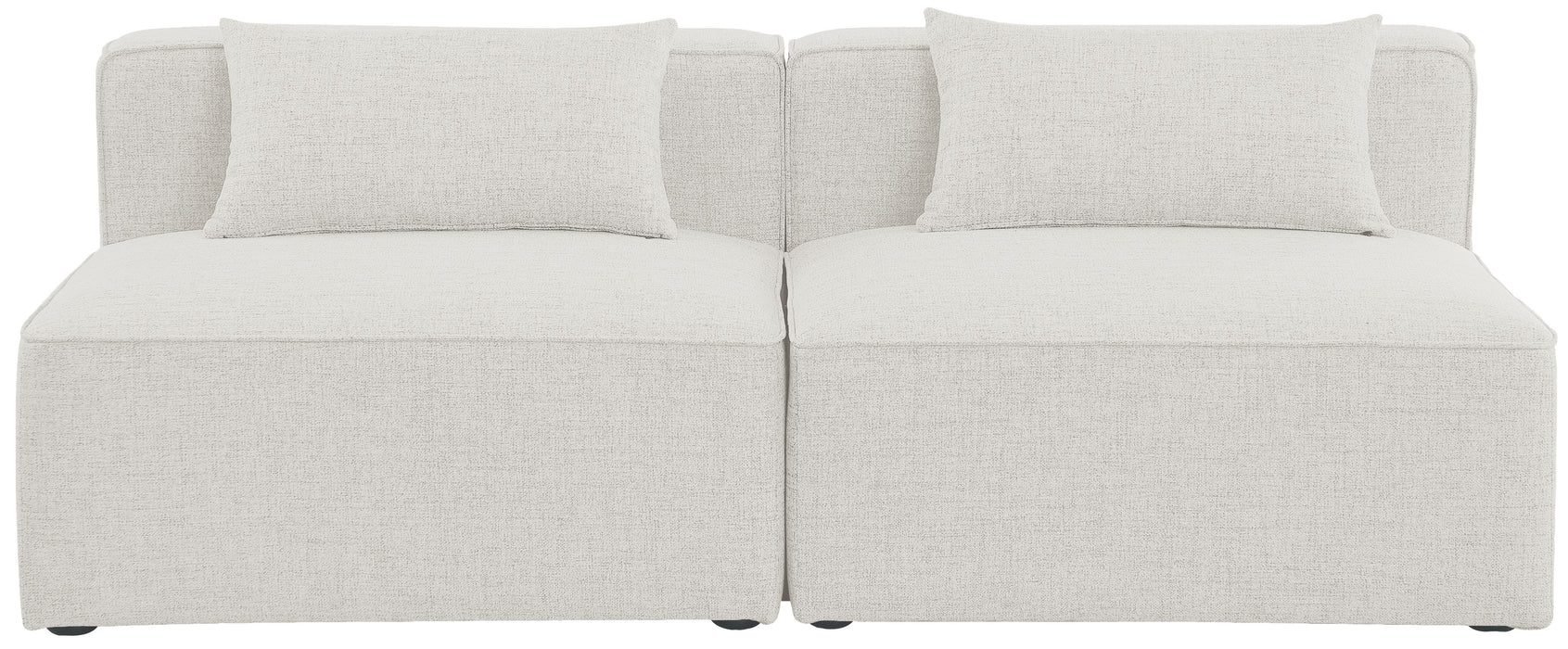 Cube - Linen Modular 2 Seat Armless Sofa